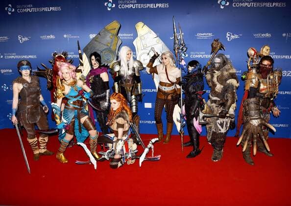 09 04 2019 xlakx Entertainment eSports Award of the German Computer Game Prize 2019 emspor v l Action Figures Berlin