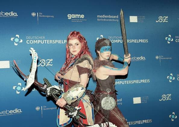 09 04 2019 xlakx Entertainment eSports Award of the German Computer Game Prize 2019 emspor v l Action Figures at the German Computer Game Prize 2019 in the Admiralspalast Berlin Berlin