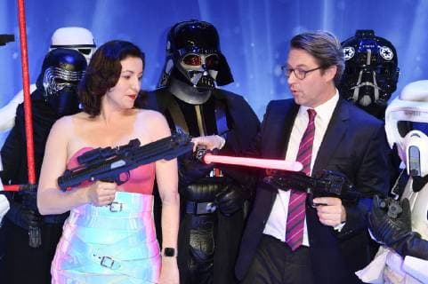 Dorothee Bär and Andreas Scheuer at the presentation of the German Computer Game Award 2019 in the Admiralspalast Berlin 09 04 2019 Foto:xF.xKernx xFuturexImage