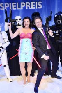 Dorothee Bär and Andreas Scheuer at the presentation of the German Computer Game Award 2019 in the Admiralspalast Berlin 09 04 2019 Foto:xF.xKernx xFuturexImage