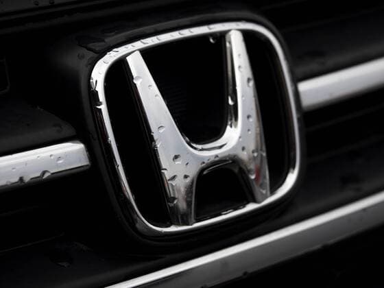 April 11, 2019 - Kiev, Ukraine - A selected focused of Honda commercial brand emblem and logo seen on the car body. Kiev Ukraine - ZUMAs197 20190411_zab_s197_028 Copyright: xIgorxGolovniovx