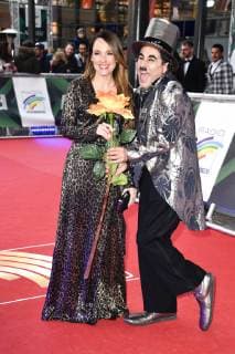 Carolin Kebekus and Albert de Paris alias Charlie Chaplin at the presentation of the 22 Radio Rainbow Award 2019 in the Europa Park Arena Rust 12 04 2019 Foto:xF.xKernx xFuturexImage