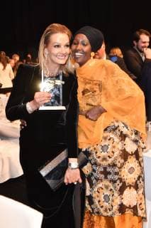 Franziska van Almsick and Fatuma Musa Afrah at the Aftershow Party of the 22 Radio Rainbow Award 2019 in the Europa Park Arena Rust 12 04 2019 Foto:xF.xKernx xFuturexImage