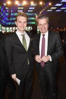 Günther H Oettinger with son Alexander Oettinger at the Aftershow Party of the 22 Radio Rainbow Award 2019 in the Europa Park Arena Rust 12 04 2019 Foto:xF.xKernx xFuturexImage