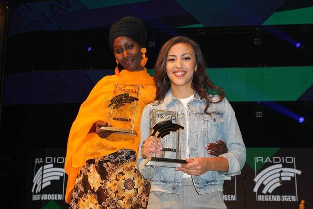 Fatima Musa Afrah Namika Radio Rainbow Award 2019 at the Europapark in Rust on 12 04 2019