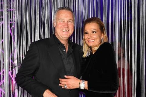 Franziska van Almsick and Jürgen B Harder at the presentation of the Radio Regenbogen Award at Europapark on 12 04 2019 in Rust Radio Regenbogen Award 2019 in Europapark in Rust