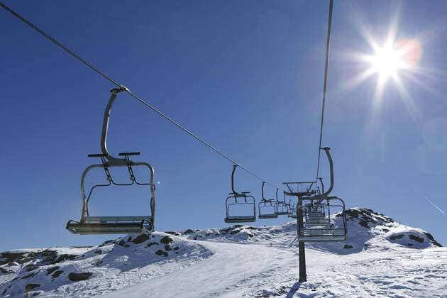 Chairlift Ski descent Tognola Ski area San Martino di Castrozza Trentino Italy Europe Copyright: imageBROKER/JirixHubatka ibllid04871846.jpg