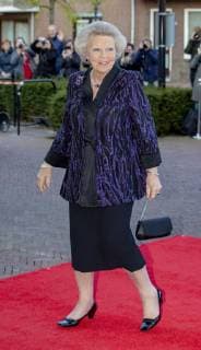 15-04-2019 Amersfoort Princess Beatrix arrive for the 6th Koningsdagconcert ( Kingsdayconcert) at the Theater Flint in Amersfoort.  Copyright: xPPEx