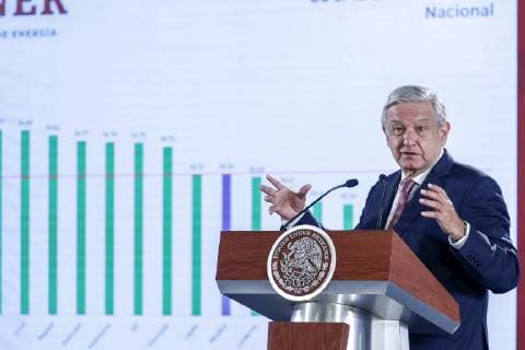 April 15 2019 EUM20190415NAC01 JPG MEXICO CITY PresidencyPresidencyAMLO President Andres Manuel Lopez Obrador during his Mananera conference this Monday, April 15, 2019 at Palacio Nacional Foto Agencia EL UNIVERSALDiego Simon SanchezRDB  - ZUMAu78_ 20190415_zaf_u78_010 Copyright: xElxUniversalx