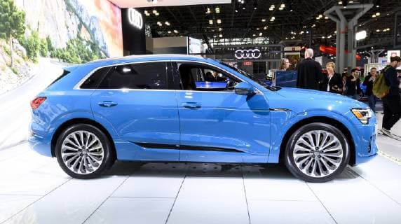 April 17, 2019 - New York, NY, U.S - Audi e-tron at the New York International Auto Show at the Jacob K. Javits Convention Center in New York City, NY on April 17, 2019. New York U.S. - ZUMAb161 20190417_zap_b161_133 Copyright: xMichaelxBrochsteinx