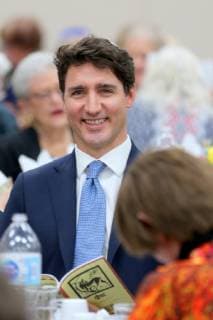 April 19, 2019 - Toronto, ONTARIO, Canada - Canadian Prime Minister Justin Trudeau participates in a Passover seder with members of the Jewish community on April 19, 2019 in North York, Ontario, Canada. Toronto Canada  - ZUMAn230 20190419_zaa_n230_649 Copyright: xCreativexTouchxImagingxLtdx
