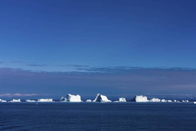 Icebergs in the Arctic Sea Scoresbysand East Greenland Greenland North America Copyright: imageBROKER/KarlheinzxIrlmeier ibxkhi04872009.jpg