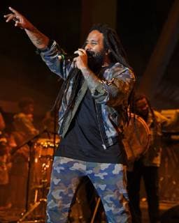 MIAMI FL - APRIL 20: Ziggy Marley, Julian Marley, Stephen Marley, Damian Marley and Ky-Mani Marley perform during the Kaya Music Festival at Bayfront Park Amphitheater on April 20, 2019 in Miami, Florida. Copyright: xmpi04x