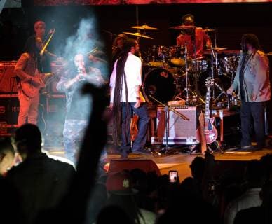The Marley s perform at the KAYA music fest at Bayfront park in Miami, Florida on April 20, 2019.  MIA20190420154 GARYxIxROTHSTEIN