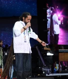 Damian Marley performs at the KAYA music fest at Bayfront park in Miami, Florida on April 20, 2019.  MIA20190420165 GARYxIxROTHSTEIN