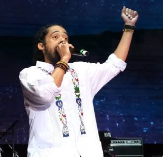 Damian Marley performs at the KAYA music fest at Bayfront park in Miami, Florida on April 20, 2019.  MIA20190420166 GARYxIxROTHSTEIN