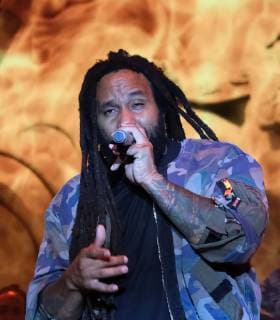 Ziggy Marley performs at the KAYA music fest at Bayfront park in Miami, Florida on April 20, 2019.  MIA20190420173 GARYxIxROTHSTEIN