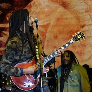 Julian Marley performs at the KAYA music fest at Bayfront park in Miami, Florida on April 20, 2019.  MIA20190420174 GARYxIxROTHSTEIN