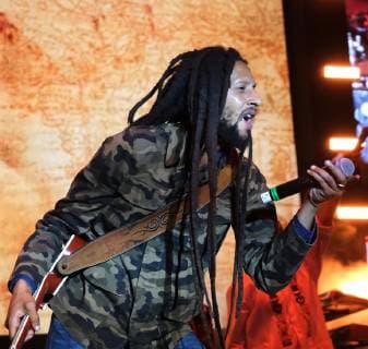 Julian Marley performs at the KAYA music fest at Bayfront park in Miami, Florida on April 20, 2019.  MIA20190420178 GARYxIxROTHSTEIN