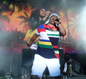 Busta Rhymes performs at the KAYA music fest at Bayfront park in Miami, Florida on April 20, 2019.  MIA20190420134 GARYxIxROTHSTEIN