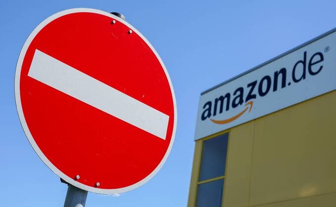 Amazon Leipzig site A barrier sign at the Leipzig site of the Amazon logistics centre The Leipzig site was developed by Goodman Leipzig Saxony Germany
