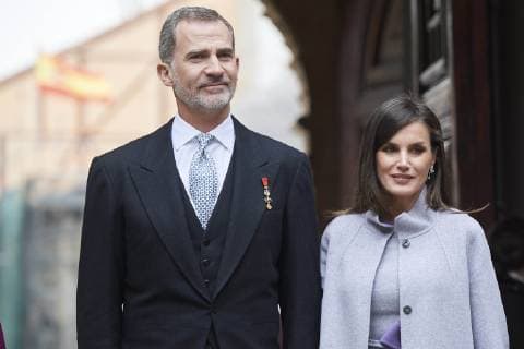 23-04-2019 Alcala Queen Letizia and King Felipe arriving for the ‘’Miguel de Cervantes’’ 2018 literature prize to Mrs. Ida Vitale in Lengua Castellana at the university of Alcala de Henares. No Spain  Copyright: x PPE THORTONx