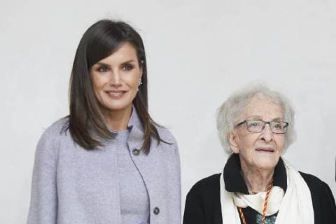 23-04-2019 Alcala Queen Letizia and King Felipe during the ‘’Miguel de Cervantes’’ 2018 literature prize to Uruguayan poet Ida Vitale in Lengua Castellana at the university of Alcala de Henares. The Cervantes Award, worth at 125,000 euro cash prize, is the most important prize to literature in spanish and the awarding ceremony is held each 23 April to mark Miguel de Cervantes death date No Spain  Copyright: xPPE THORTONx