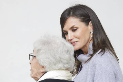April 23, 2019 - Alcala De Henares, Madrid, Spain - Queen Letizia of Spain, Ida Vitale attends Cervantes Award to Ida Vitale at Alcala de Henares University on April 23, 2019 in Alcala de Henares, Spain Alcala De Henares Spain  - ZUMAg15_ 20190423_zaf_g15_042 Copyright: xJackxAbuinx