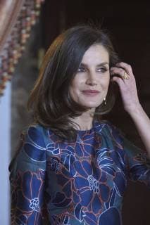 April 24, 2019 - Madrid, Madrid, Spain - Queen Letizia of Spain attend an official lunch for Miguel de Cervantes 2019 award at Royal Palace on April 24, 2019 in Madrid, Spain Madrid Spain  - ZUMAg15_ 20190424_zaf_g15_021 Copyright: xJackxAbuinx