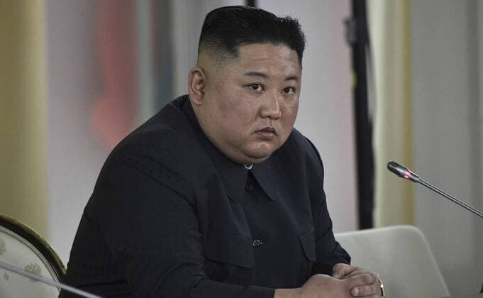 April 25, 2019 - Moscow, Russia - North Korean leader Kim Jong Un during an expanded meeting with Russian President Vladimir Putin April 25, 2019 in Vladivostok, Russia. The meeting comes two months after a failed summit meeting with U.S. President Trump and the North Korean leader to reach agreement on a denuclearized Korean peninsular. Moscow Russia - ZUMAp138 20190425_zaa_p138_010 Copyright: xRussianxPresidencyx