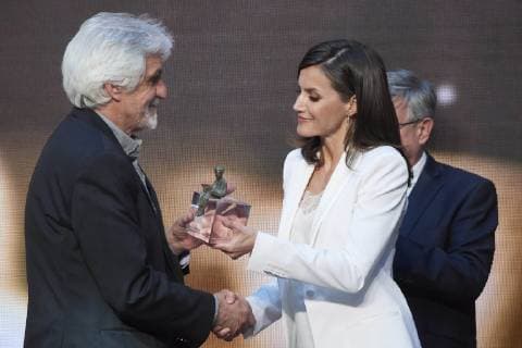 25-04-2019 Madrid Queen Letizia during the award ceremony of the children s liturature El Barco de Vapor and Gran Angular of the SM foundation in Madrid. The SM Foundation promotes every year a children s book to encourage children to read. No Spain  Copyright: xPPE xTHORTONx
