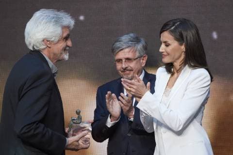 April 25, 2019 - Madrid, Madrid, Spain - Queen Letizia of Spain attends Barco de Vapor and Gran Angular literature awards at Casa de Correos on April 25, 2019 in Madrid, Spain Madrid Spain  - ZUMAg15_ 20190425_zaf_g15_024 Copyright: xJackxAbuinx