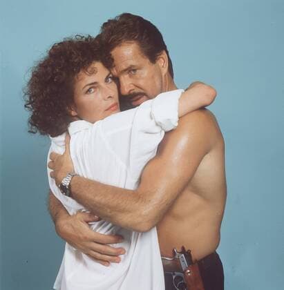 DIE KATZE Jutta (GUDRUN LANDGREBE) schmiedet mit Probeck (GÖTZ GEORGE) den Plan, die Bankfiliale ihres Mannes auszurauben. Regie: Dominik Graf aka. Kriminalfilm Überschrift: DIE KATZE Deutschland 1988 Copyright: KPA !AUFNAHMEDATUM GESCHÄTZT! UnitedArchives00886632