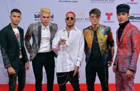 CNCO attends the 26th annual Billboard Latin Music Awards at the Mandalay Bay Events Center in Las Vegas, Nevada on April 25, 2019.  LAV20190425541 JIMxRUYMEN