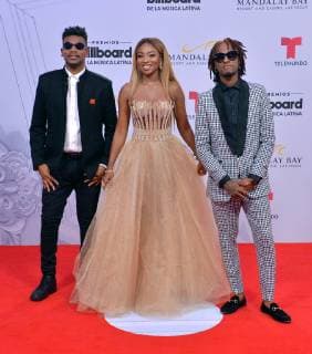 ChocQuibTown attends the 26th annual Billboard Latin Music Awards at the Mandalay Bay Events Center in Las Vegas, Nevada on April 25, 2019.  LAV20190425533 JIMxRUYMEN