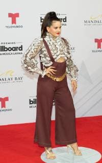 Spanish singer Rosalia poses on the red carpet of the twenty-first edition of the Billboard Latin Music Awards 2019, which takes place at the Mandalay Bay Hotel and Casino, in Las Vegas, Nevada, USA, 25 April 2019. EPA Armando Arorizo Billboard Latin Music Awards 2019 !ACHTUNG: NUR REDAKTIONELLE NUTZUNG!  Copyright: xArmandoxArorizox AME5270 20190426-636918568014830113