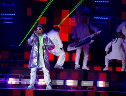 Puerto Rican singer Ozuna performs on stage during the twenty-first edition of the Billboard Latin Music Awards 2019, which takes place at the Mandalay Bay Hotel and Casino, in Las Vegas, Nevada, USA, 25 April 2019. Billboard Latin Music Awards 2019 !ACHTUNG: NUR REDAKTIONELLE NUTZUNG!  Copyright: xArmandoxArorizox AME5290 20190426-636918579941376015