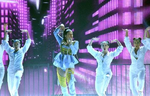 Rosalia performs onstage during the 26th annual Billboard Latin Music Awards at the Mandalay Bay Events Center in Las Vegas, Nevada on April 25, 2019.  LAV20190425345 JIMxRUYMEN