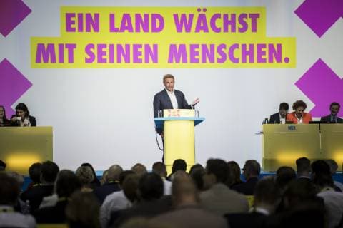 Christian Lindner FDP Party Chairman gives a speech at the 70th Ordinary Federal Party Congress of the Free Democratic Party FDP in Berlin 26 04 2019 Berlin Germany Copyright: xFlorianxGaertner photothek.netx