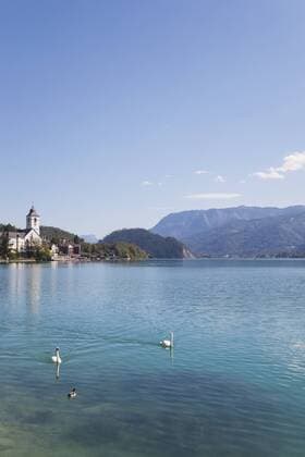 Austria, Alps, Salzburg, Salzkammergut, Salzburger Land, St. Wolfgang at Wolfgangsee  GWF05994