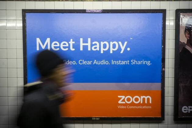 Zoom Video Comunications advertising Advertising on the subway in New York for Zoom Video Communications, a tech company facilitating videoconferencing, is seen on Friday, April 26, 2019. Zoom recently debuted its initial public offering and has become the most valuable tech company to IPO this year. (  RichardxB.xLevine