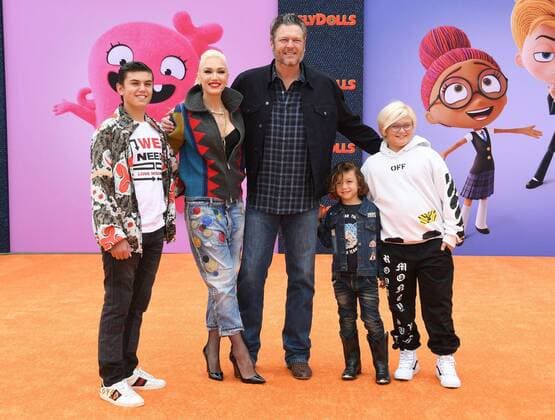 Entertainment Themen der Woche KW17 Entertainment Bilder des Tages 27 April 2019 - Los Angeles, California - Zuma Nesta Rock Rossdale, Blake Shelton, Gwen Stefani, Apollo Bowie Flynn Rossdale. UGLYDOLLS World Premiere held at Regal L.A. Live: A Barco Innovation Center. Photo Credit: Birdie Thompson AdMedia 238303 2019-04-27 California Los Angeles Etats-Unis  Copyright: xAdMediax STAR_238303_042
