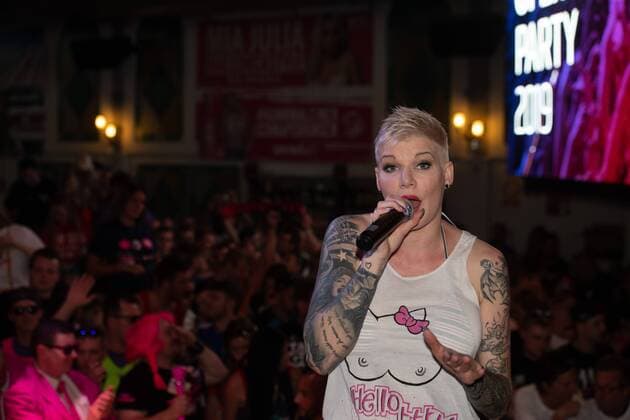 20190427 Beer King Opening 2019 Palma Spain 27 4 2019 Boulevard Beer King Opening 2019 Picture shows Melanie Müller 27 04 19 Palma Spain Entertainment Beer King Opening 2019 Image shows Melanie Müller Palma Baleares Spain