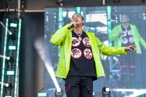 April 28, 2019 - Virginia Beach, Virginia, U.S - Rapper KAP G (GEORGE RAMIREZ) during the inaugural Something In The Water Music Festival in Virginia Beach, Virginia Virginia Beach U.S. - ZUMAs135 20190428_zap_s135_004 Copyright: xDanielxDeSloverx
