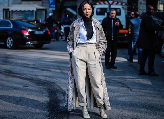 MILAN, Italy- February 21 2019: Yoyo Cao on the street during the Milan Fashion Week.  MauroxDelxSignore