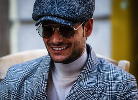 MILAN, Italy- February 21 2019: Frank Gallucci on the street during the Milan Fashion Week.  MauroxDelxSignore