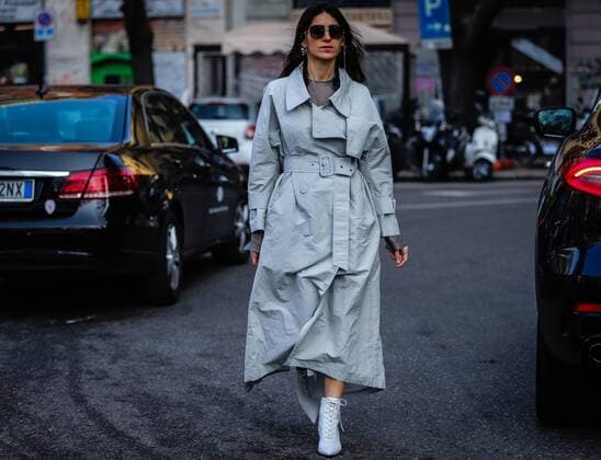 MILAN, Italy- February 21 2019: Deborah Reyner Sebag on the street during the Milan Fashion Week.  MauroxDelxSignore