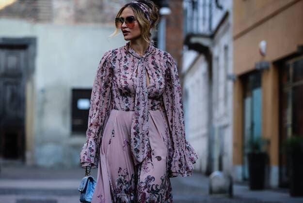 MILAN, Italy- February 21 2019: Giulia Gaudino on the street during the Milan Fashion Week.  MauroxDelxSignore