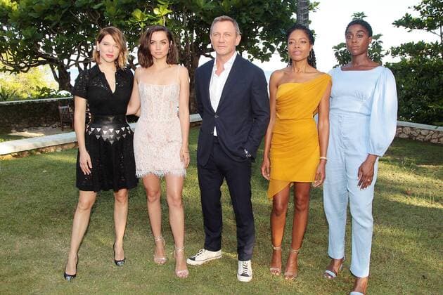 RELEASE DATE: April 8, 2020 TITLE: Bond 25 STUDIO: DIRECTOR: Cary Joji Fukunaga PLOT: Bond has left active service. His peace is short-lived when his old friend Felix Leiter from the CIA turns up asking for help, leading Bond onto the trail of a mysterious villain armed with dangerous new technology. STARRING: Photocall: Lea Seydoux, Ana de Armas, Daniel Craig, Naomie Harris, Lashana Lynch. Goldeneye Jamaica - ZUMAl90_ 20190430_sha_l90_218 Copyright: xMGMx