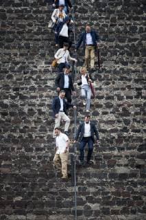 Federal Foreign Minister Heiko Maas 3u SPD admitted during descent of the Pyramid of the Moon in the pre-Hispanic ruined city of Teotihuacan 01 05 2019 Heiko Maas travels to Latin America Brazil Colombia and Mexico Teotihuacan Mexico Copyright: xFlorianxGaertner photothek.netx